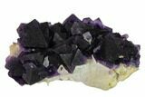 Beautiful, Purple Octahedral Fluorite Crystal Cluster - China #146903-2